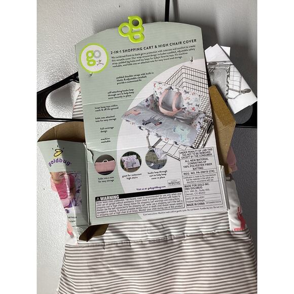 Go Thick 2 In 1 Shopping Cart High Chair Infant Baby Cover Protector - Picture 1 of 5